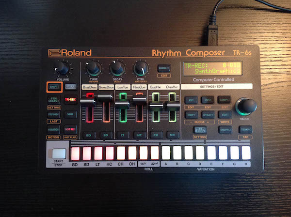 Roland TR-6S 808 style overlay