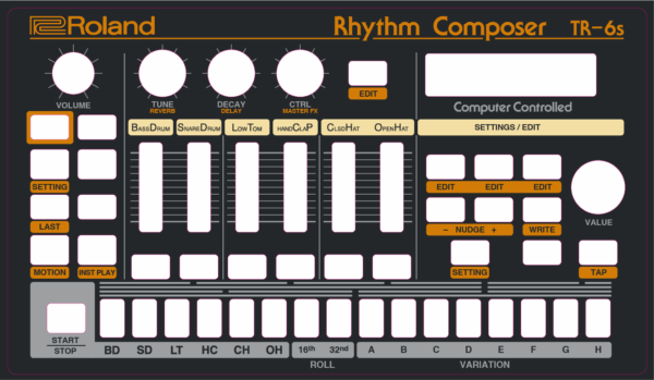 Roland TR-6S: 808 Overlay