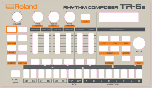 Roland TR-6S: 909 Overlay
