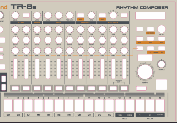 Roland TR-8S: 909 Overlay